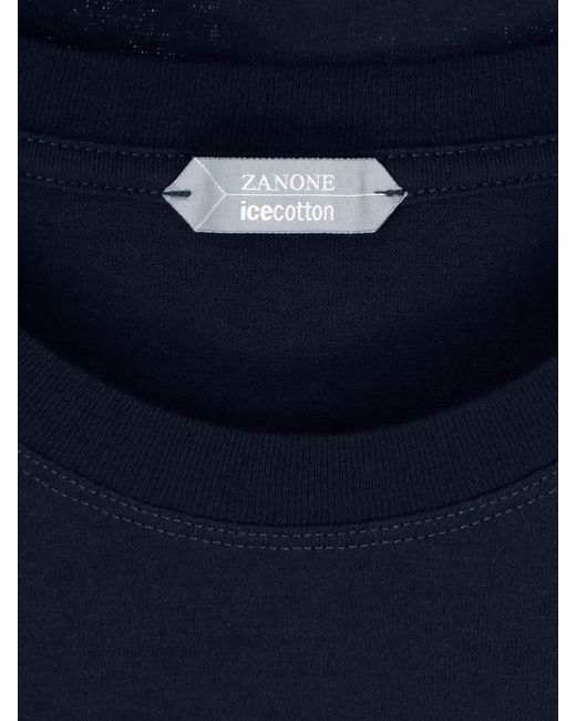 T-Shirt "Icecotton" di Zanone in Blue da Uomo
