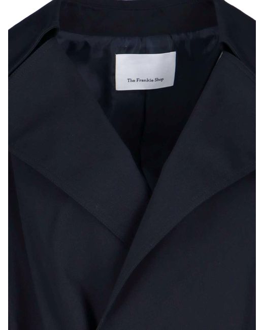 Trench Corto Oversize "Zurich" di Frankie Shop in Blue