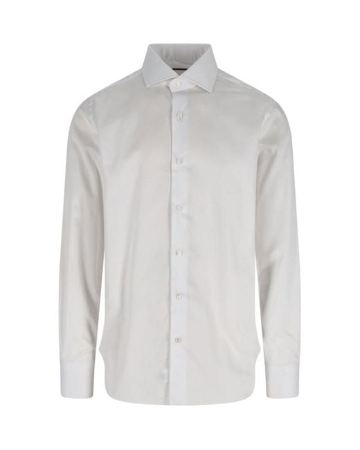 Barba Napoli White Classic Shirt for men