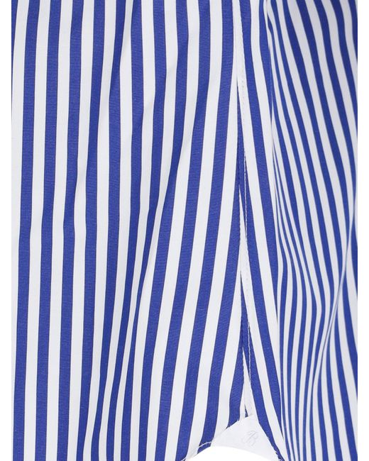 Barba Napoli Blue Striped Shirt for men