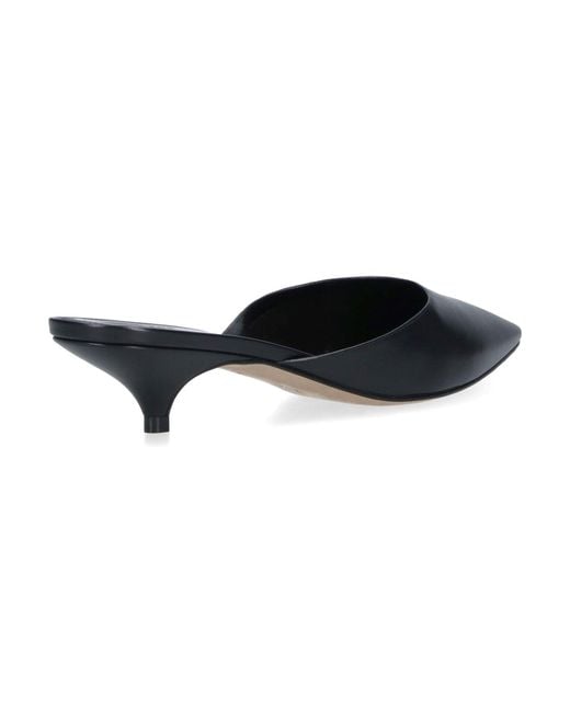 The Row Black Mules "Liisa Kitten"