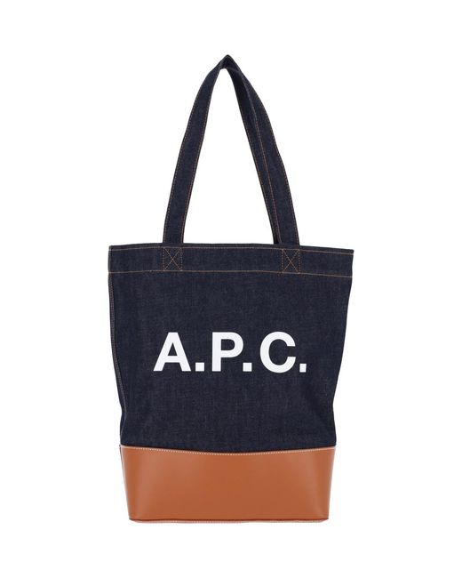 A.P.C. Blue Tote Bag “Alex”