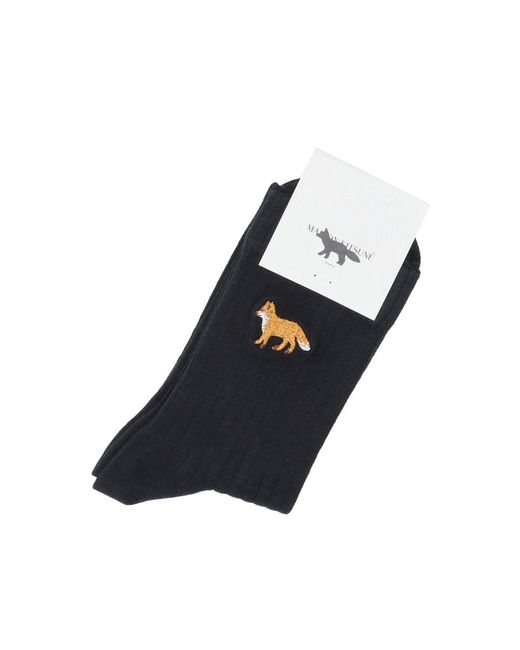 Maison Kitsuné Black Socks "Baby Fox"