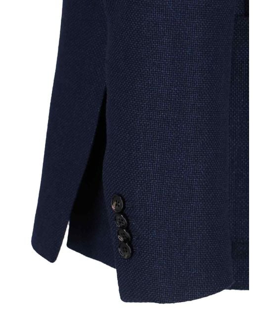 Tagliatore Blue Double-Breasted Blazer for men