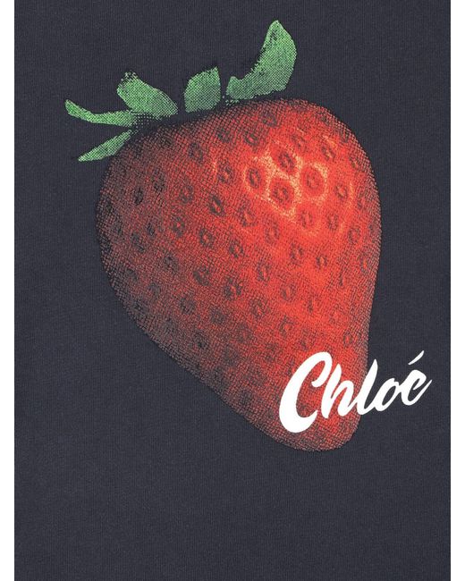 Chloé Blue 100% Cotton T-Shirt