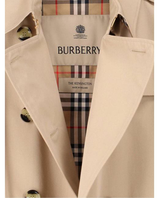 Burberry Natural Double-Breasted Trench Coat
