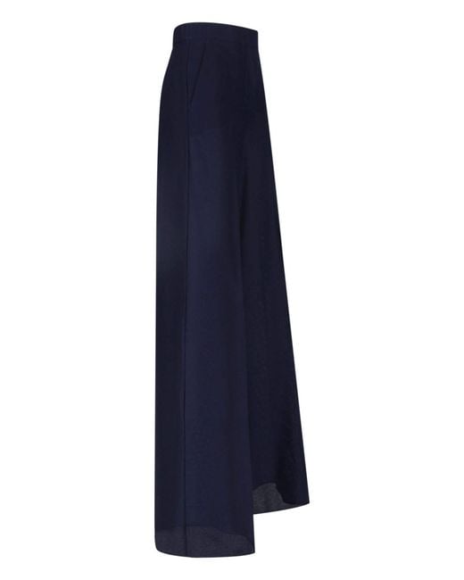 Max Mara Blue Wide Cotton Pants