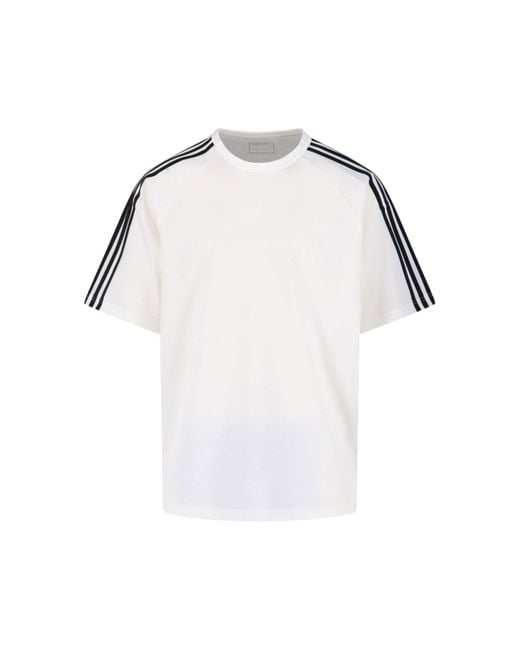 Y-3 White Lyocell & Wool Stretch T-Shirt