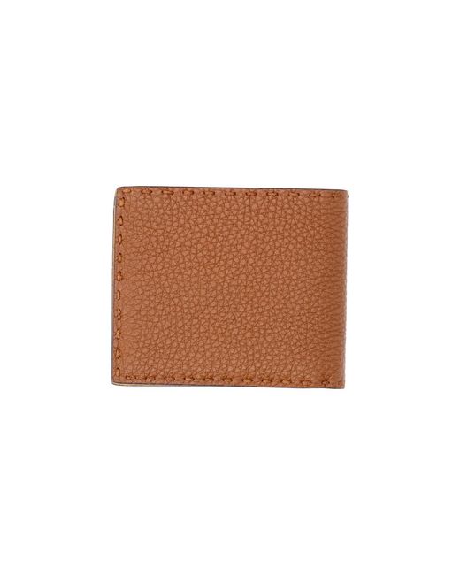 Fendi Brown Bi-Fold Wallet "Selleria" for men