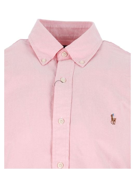 Polo Ralph Lauren Pink Cotton Shirt for men