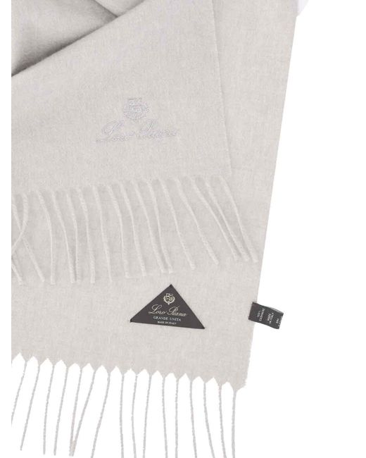 Sciarpa Grande "Unita" di Loro Piana in White