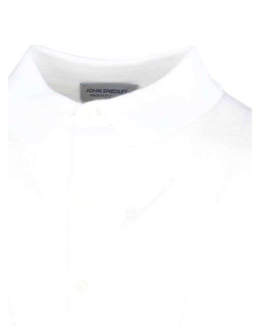John Smedley White Polo "Adrian" for men