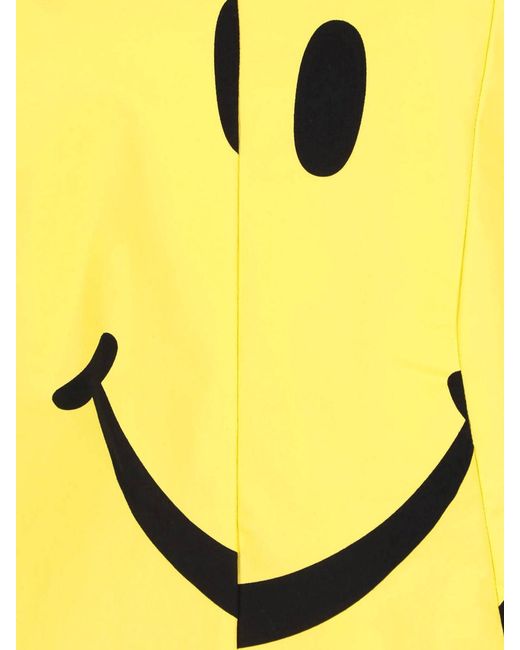 Moschino Black A-Line Smiley Graphic Mini Dress