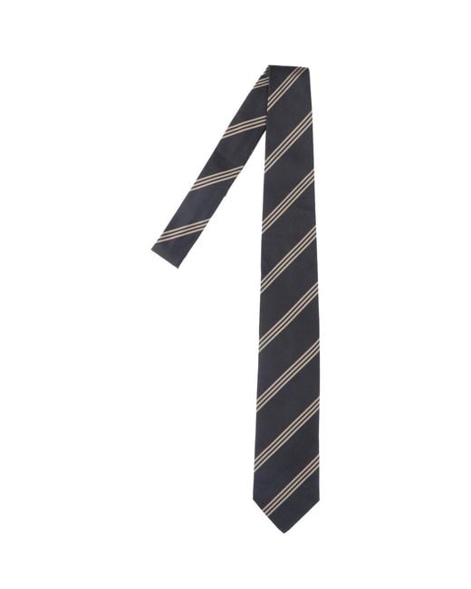Lardini Black Silk Tie for men