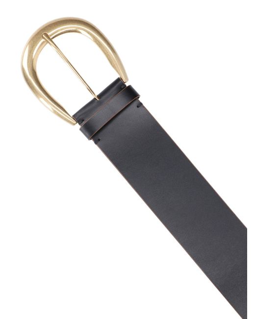 Chloé Black Leather Buckle Belt