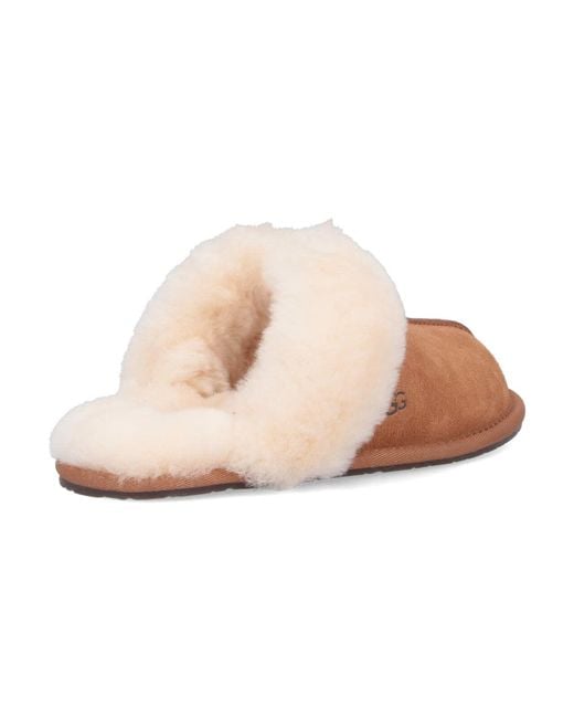 Ugg White Leather Slide Sandals With Cushioned Feel And Tpe Outsole