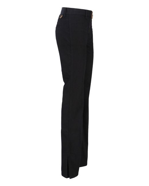 Chloé Black Cotton Denim Outerwear With Calf Leather Patch