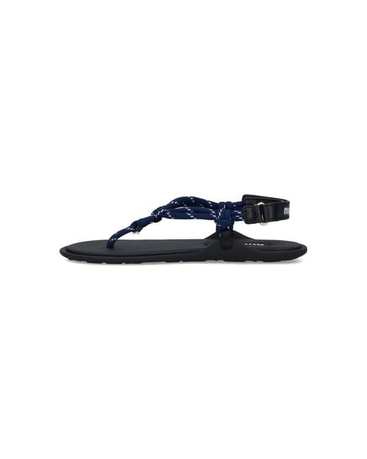Miu Miu Blue Thong Sandals "Rivière"
