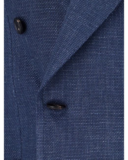 Tagliatore Blue Jackets Linen for men