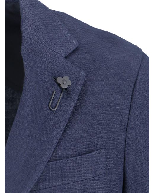 Lardini Blue Single-Breasted Blazer for men