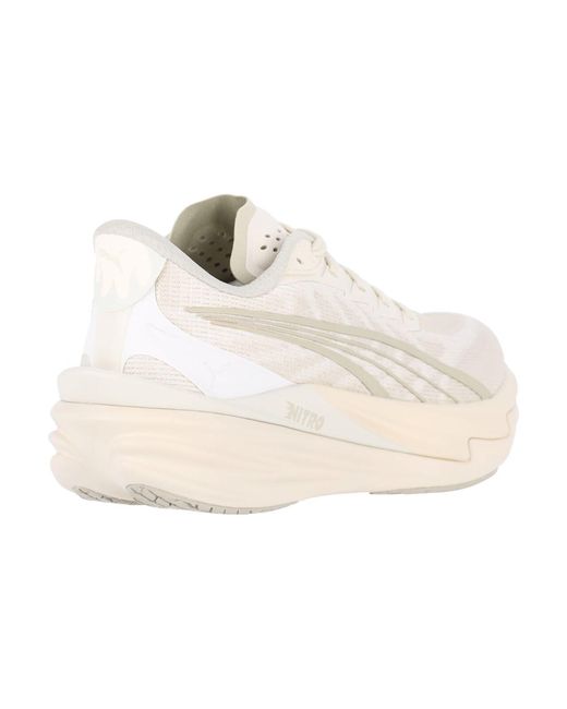 PUMA White Neutral Streamlined Mesh Upper Sneakers