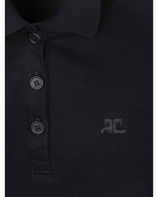 Courreges Black Sleek 100% Cotton Dress