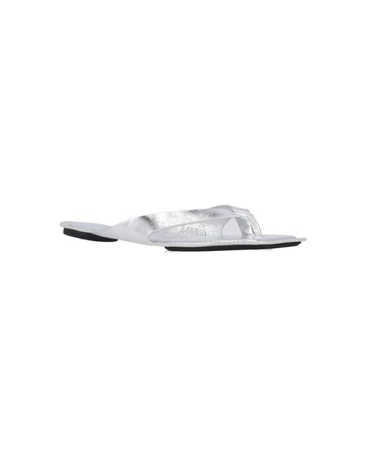 MM6 by Maison Margiela White Flip-Flops "Anatomic"