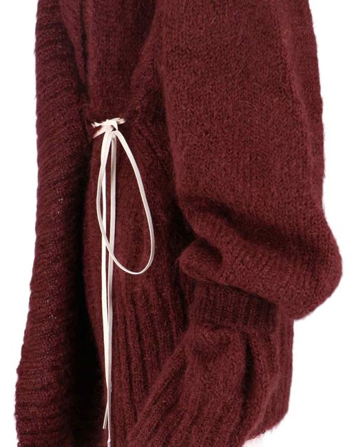 Dries Van Noten Red Sweaters Mohair