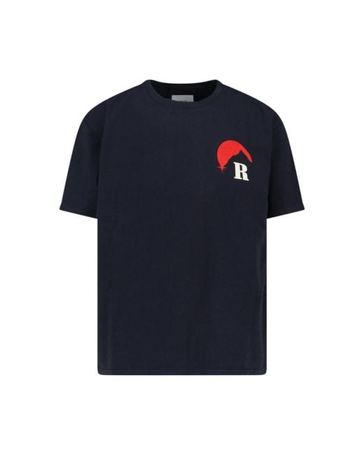 Rhude Blue T-Shirts And Polos Cotton for men