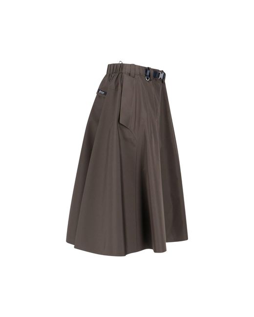 Prada Brown Technical Canvas Skirt