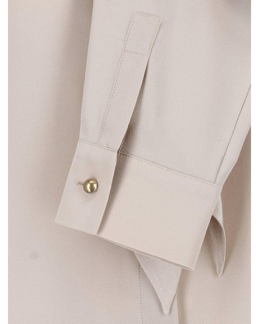 Max Mara Natural Silk Shirt With Scarf