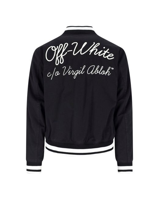 Off-White c/o Virgil Abloh Blue Bomber Jackets for men