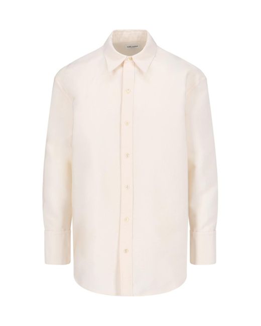 Saint Laurent White Oversized Shirt for men
