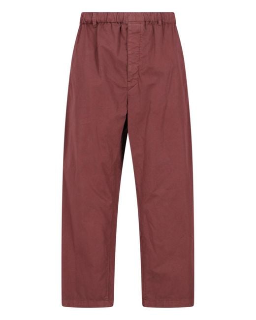 Lemaire Red Trousers for men