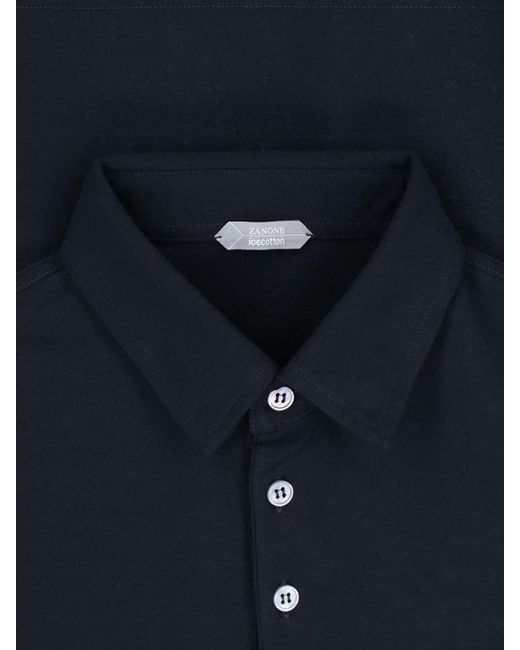 Zanone Blue Basic Polo Shirt for men