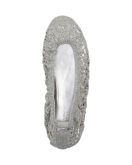 Isabel Marant White Belna Crochet Ballet Flats
