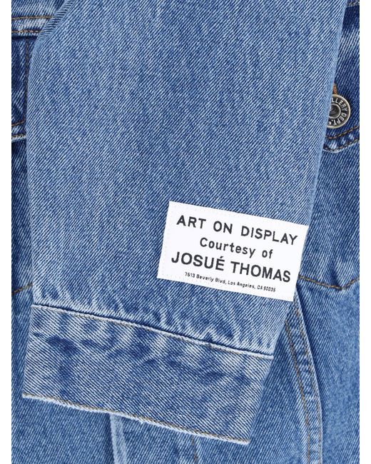 GALLERY DEPT. Blue Worn-Wash Logo Denim Jacket for men