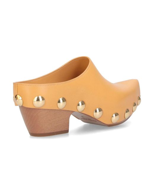 Bottega Veneta Natural Mules "Gondola"
