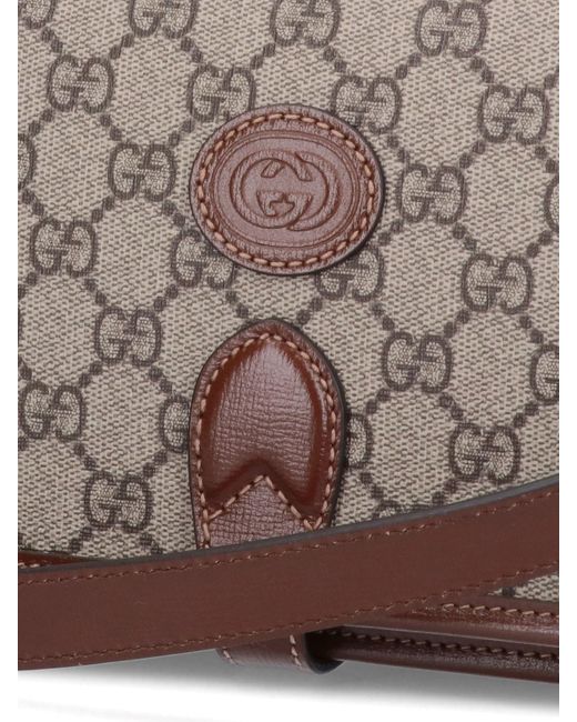 Gucci Gray Bags Fabric: Polyurethane for men