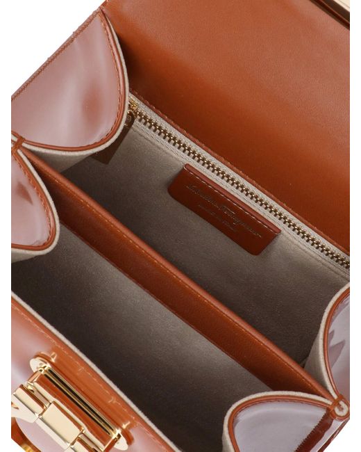 Ferragamo Brown 'iconic S' Handbag