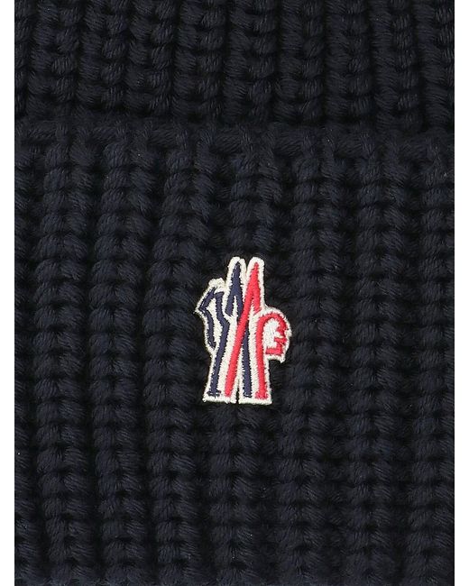 Moncler Black Logo Beanie for men
