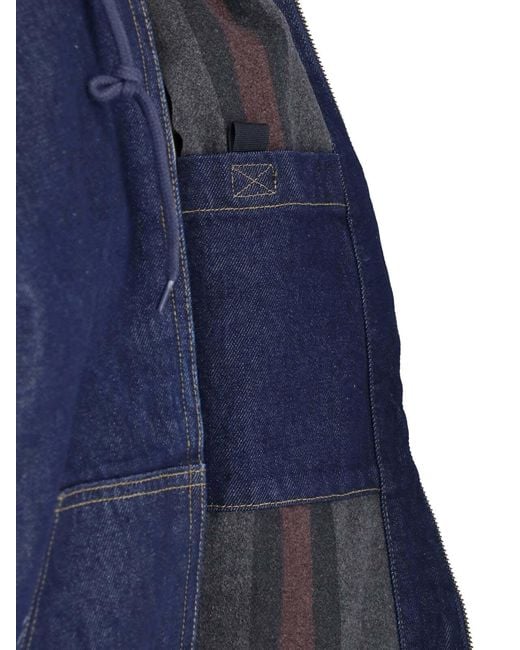 Carhartt Blue Hooded Jacket "Og Active" for men