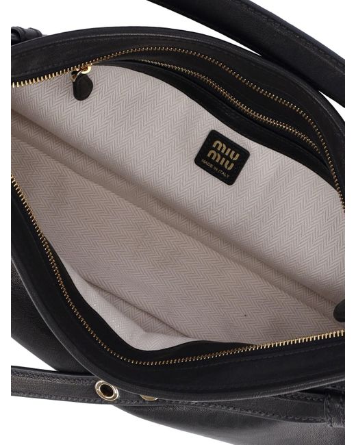 Borsa A Spalla Media "Aventure" di Miu Miu in Black