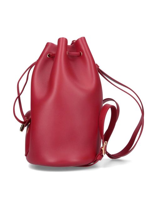 Loro Piana Red 'Extra Drawstring' Backpack