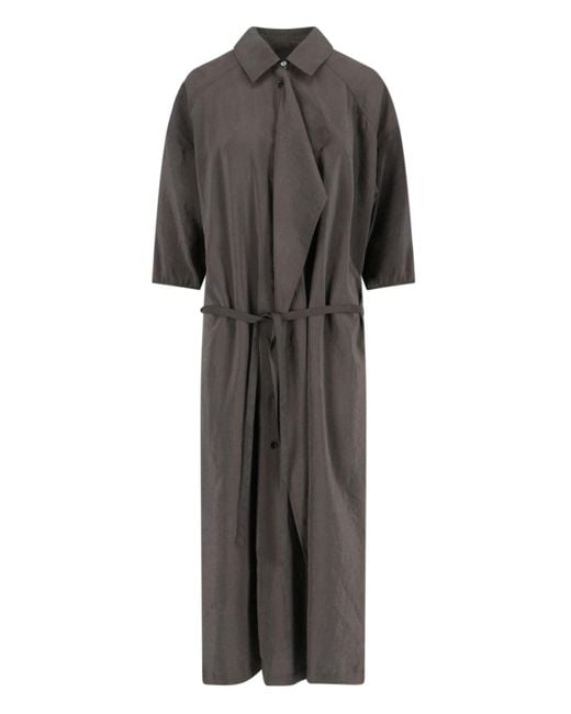 Lemaire Gray Asymmetrical Midi Dress