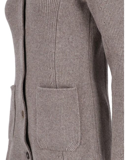 Malo Gray Cashmere Cardigan
