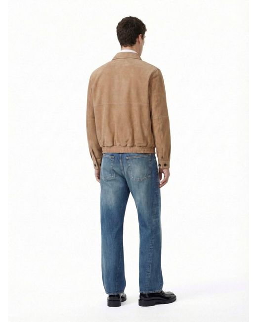 TONYWACK Natural Suede Bomber Jacket for men