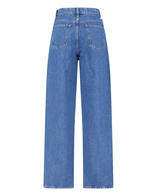 Jil Sander Blue Mid-Rise Straight-Leg Denim Jeans