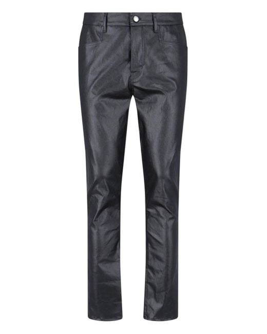 Rick Owens Gray Coated Jeans for men
