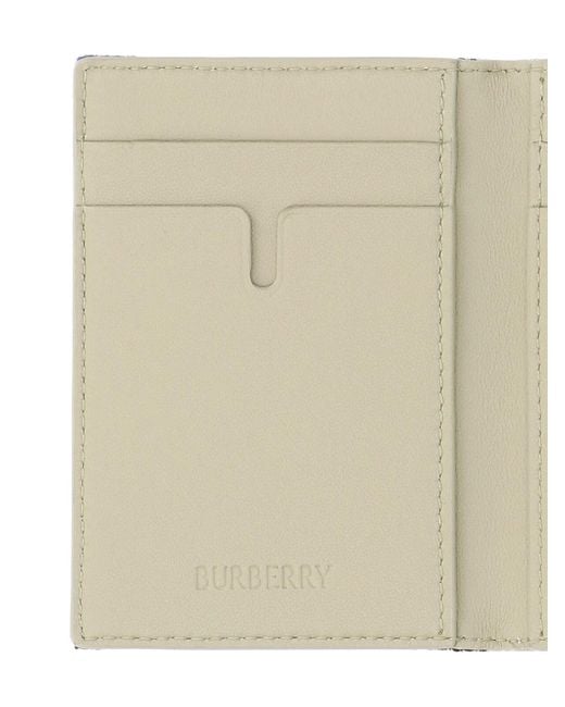 Burberry White 'check' Card Holder for men